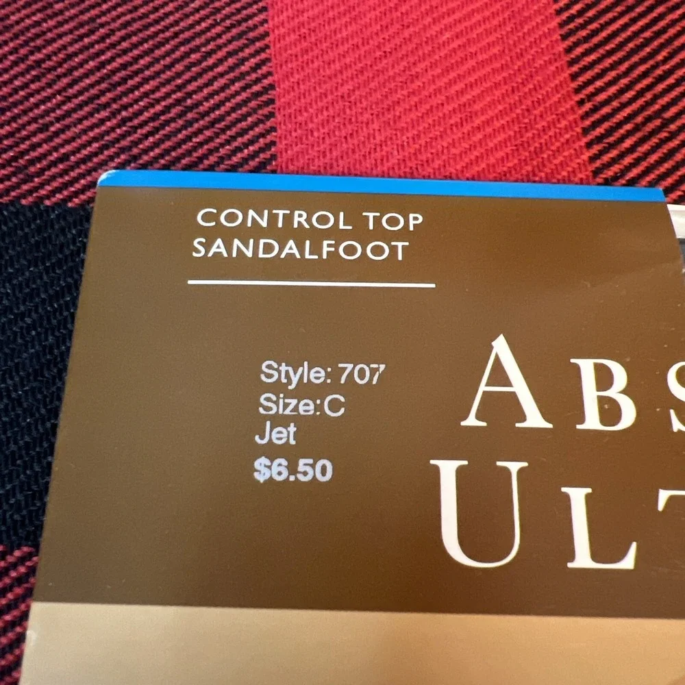 Hanes Absolutely Ultra Sheer Control Top Sandalfoot Sz C Pantyhose‎ 707 Jet